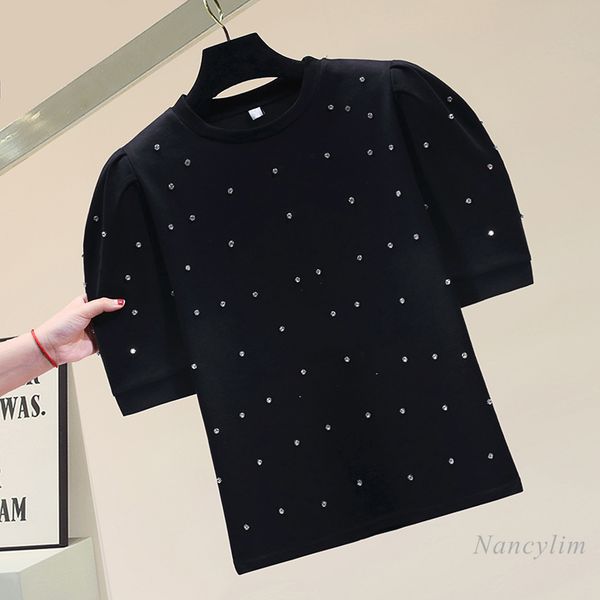 t shirt rhinestone beads ice silk knitted t-shirt women's short sleeve knitwear ladies all-match korean-style loose white black
t shirt rhinestone beads ice silk knitted t-shirt women's short sleeve knitwear ladies all-match korean-style loose white black