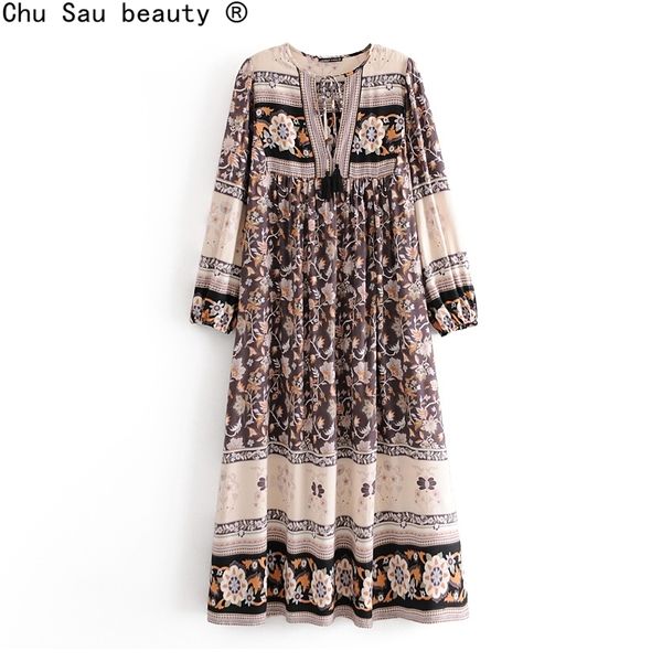 autumn french vintage fashion women's boho v-neck positioning printed dress lace up female long skirt tassel 210508, Black;gray
autumn french vintage fashion women's boho v-neck positioning printed dress lace up female long skirt tassel 210508, Black;gray