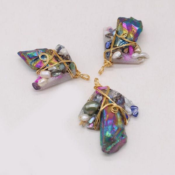 charms natural stone irregular crystal bud wrapped gold thread pearl pendant for jewelry making charm diy eardrop necklace accessories, Bronze;silver
charms natural stone irregular crystal bud wrapped gold thread pearl pendant for jewelry making charm diy eardrop necklace accessories, Bronze;silver