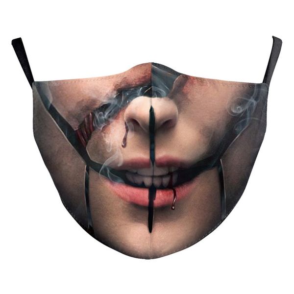 scary face pattern printed masks (no filter) pack of 5 pieces comfortable hygiene reusable washable effective filtering dust
scary face pattern printed masks (no filter) pack of 5 pieces comfortable hygiene reusable washable effective filtering dust