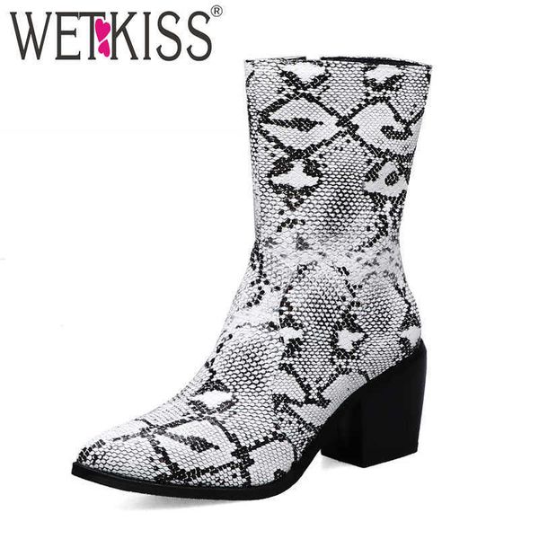 wetkiss snake skin pu ankle boots women cuban heel high western booties pointed toe shoes female shoes lady winter plus size 44 210630, Black
wetkiss snake skin pu ankle boots women cuban heel high western booties pointed toe shoes female shoes lady winter plus size 44 210630, Black