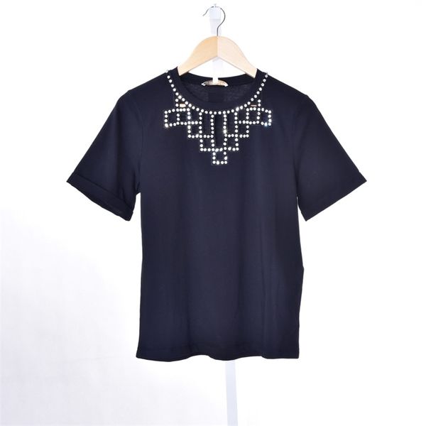 zhuoya dancer 19 spring and summer new embroidered diamond hollow nail bead short sleeve lady t-shirt e19timmy 95015, White
zhuoya dancer 19 spring and summer new embroidered diamond hollow nail bead short sleeve lady t-shirt e19timmy 95015, White