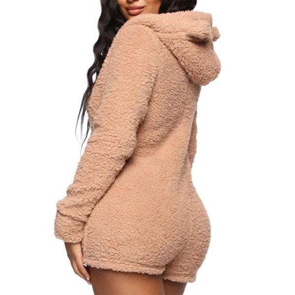women's jumpsuits & rompers female autumn 2021 zip up nightwear women solid long sleeve hooded short jumpsuit sleepwear, Black;white
women's jumpsuits & rompers female autumn 2021 zip up nightwear women solid long sleeve hooded short jumpsuit sleepwear, Black;white