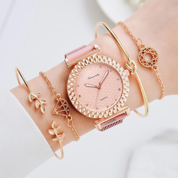 wristwatches luxury 5pcs set bracelet watch women elegant magnet diamond ladies quartz wrist dress pink clock drop, Slivery;brown
wristwatches luxury 5pcs set bracelet watch women elegant magnet diamond ladies quartz wrist dress pink clock drop, Slivery;brown