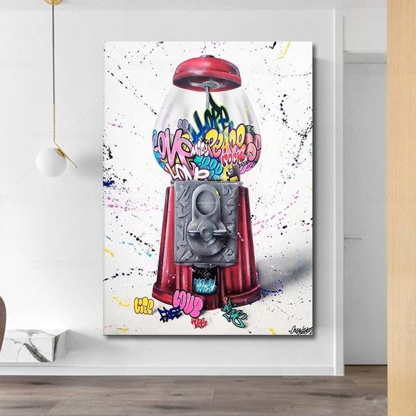 paintings candy machine graffiti poster and prints on the wall canvas painting street art picture for living room home decor
paintings candy machine graffiti poster and prints on the wall canvas painting street art picture for living room home decor