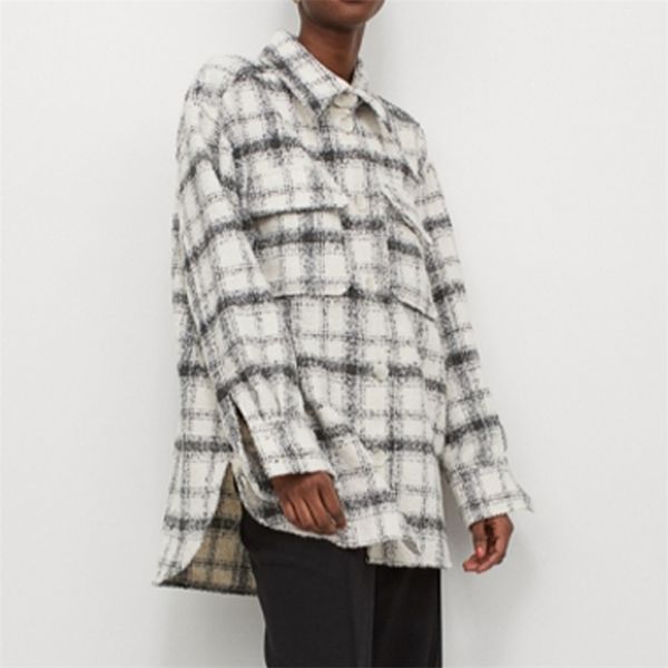 women spring autumn plaid loose shirts jackets coats long sleeve vintage female fashion street jacket outerwear 210513, Black;brown
women spring autumn plaid loose shirts jackets coats long sleeve vintage female fashion street jacket outerwear 210513, Black;brown