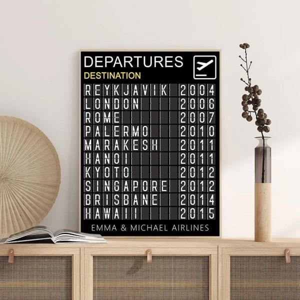 paintings personalised custom travel poster privater design airport departure board print canvas painting wall art decor study room gift
paintings personalised custom travel poster privater design airport departure board print canvas painting wall art decor study room gift