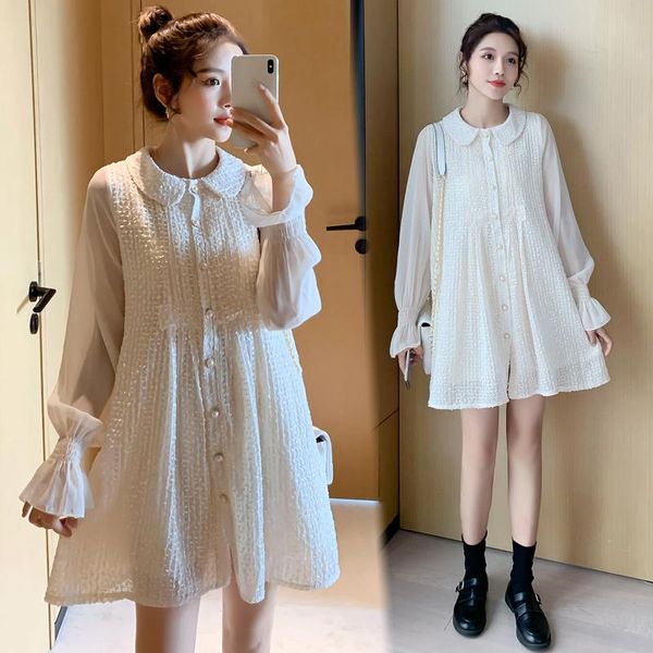 maternity dresses 1503# clothes spring autumn long sleeves fashion solid color loose stylish dress for pregnant women mom, White
maternity dresses 1503# clothes spring autumn long sleeves fashion solid color loose stylish dress for pregnant women mom, White