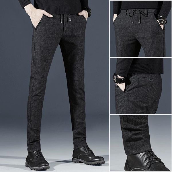 men's pants 2021 autumn and winter cotton plaid business casual brand clothing straight trousers, Black
men's pants 2021 autumn and winter cotton plaid business casual brand clothing straight trousers, Black