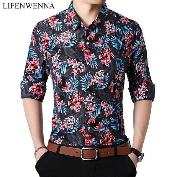 long sleeve shirt men business casual shirts men clothes autumn arrivals flower camisa masculina plus size 5xl 6xl 7xl 210528, White;black
long sleeve shirt men business casual shirts men clothes autumn arrivals flower camisa masculina plus size 5xl 6xl 7xl 210528, White;black