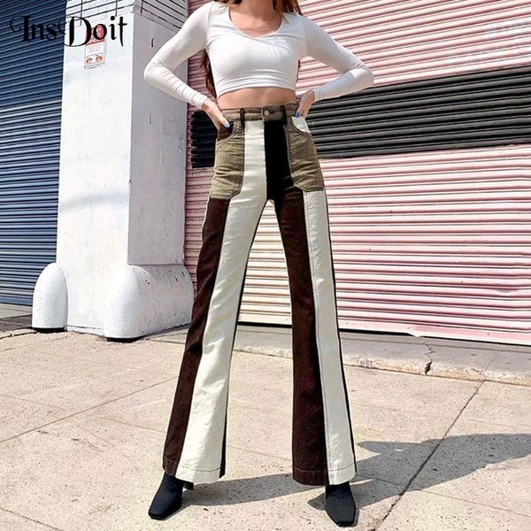 insdoit punk streetwear high waist brown pants harajuku big pocket patchwork flares women chic casual autumn long trousers women's & ca, Black;white
insdoit punk streetwear high waist brown pants harajuku big pocket patchwork flares women chic casual autumn long trousers women's & ca, Black;white