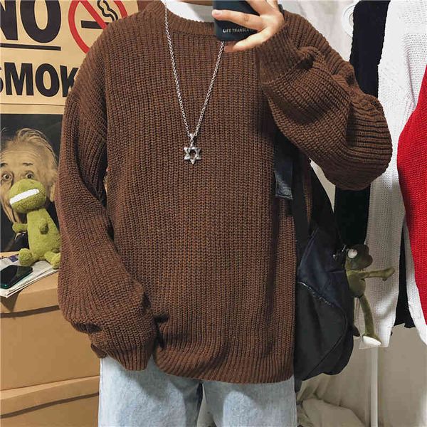 Multicolor Casual Korean Fashion Loose Harajuku Streetwear Solid Color Pullover Retro Long Sve Sweater Men, Black
Multicolor Casual Korean Fashion Loose Harajuku Streetwear Solid Color Pullover Retro Long Sve Sweater Men, Black