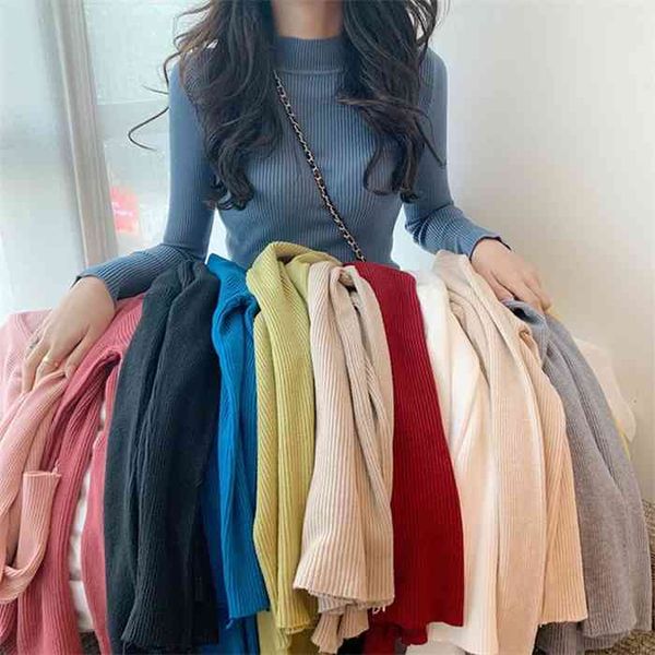 autumn winter 2021 woman sweaters long sleeve korean pullovers women half turtlenecks warm jumpers knitted sweater with neck, White;black
autumn winter 2021 woman sweaters long sleeve korean pullovers women half turtlenecks warm jumpers knitted sweater with neck, White;black