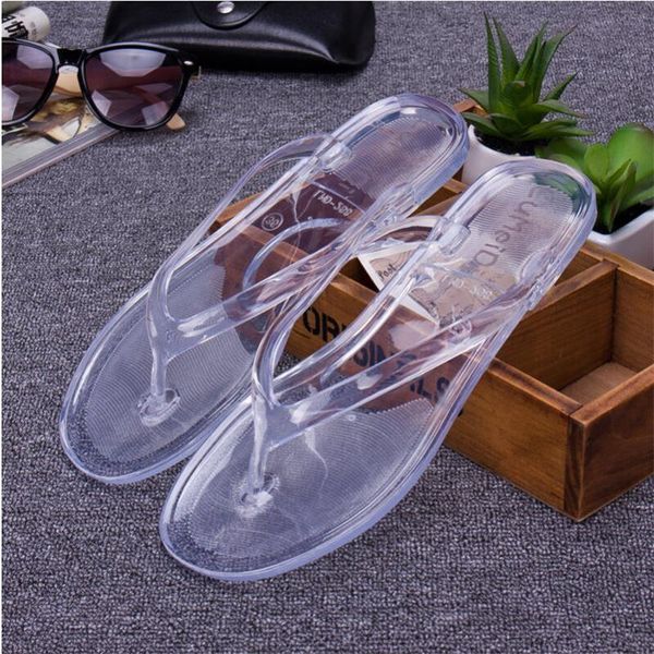 slippers summer flip-flops female flat transparent beach shoes women's sandals non-slip crystal bathroom plastic, Black
slippers summer flip-flops female flat transparent beach shoes women's sandals non-slip crystal bathroom plastic, Black