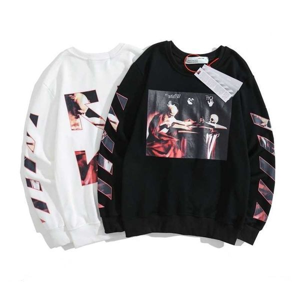 autumn and winter tide brand off virgin mary oil painting terry pullover, Black
autumn and winter tide brand off virgin mary oil painting terry pullover, Black