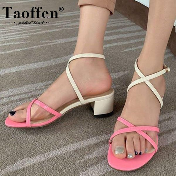 taoffen 2021 women real leather sandals sweet mixed color shoes buckle low heel summer female footwear size 34-39, Black
taoffen 2021 women real leather sandals sweet mixed color shoes buckle low heel summer female footwear size 34-39, Black