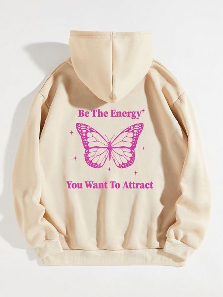 butterfly & slogan graphic kangaroo pocket drawstring thermal hoodie x2bg#, White;black
butterfly & slogan graphic kangaroo pocket drawstring thermal hoodie x2bg#, White;black