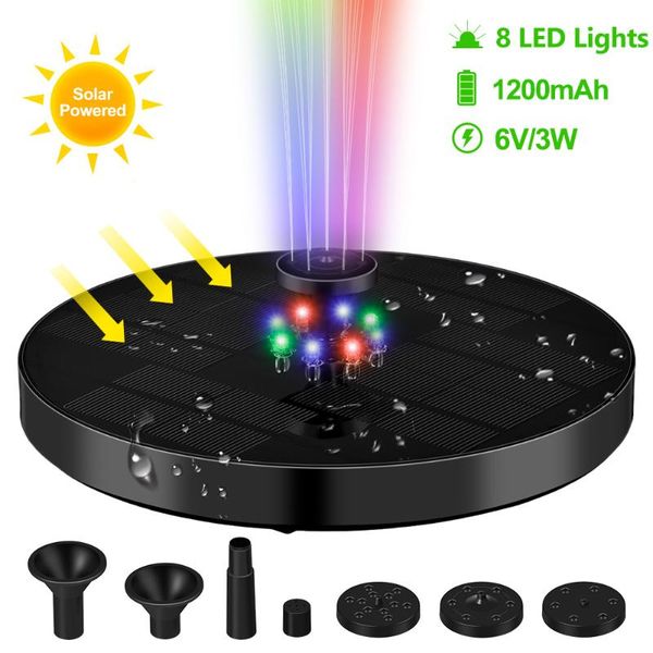 solar fountain floating swimming pool water pump panel led colorful lights shower ip68 garden decorations
solar fountain floating swimming pool water pump panel led colorful lights shower ip68 garden decorations