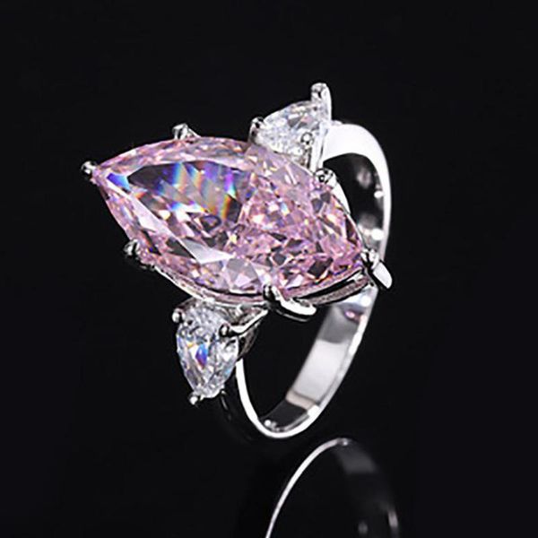 cluster rings charms 100% silver 925 wedding party ring for women 9*18mm pink quartz high carbon diamond princess fine jewelry girl gift, Golden;silver
cluster rings charms 100% silver 925 wedding party ring for women 9*18mm pink quartz high carbon diamond princess fine jewelry girl gift, Golden;silver