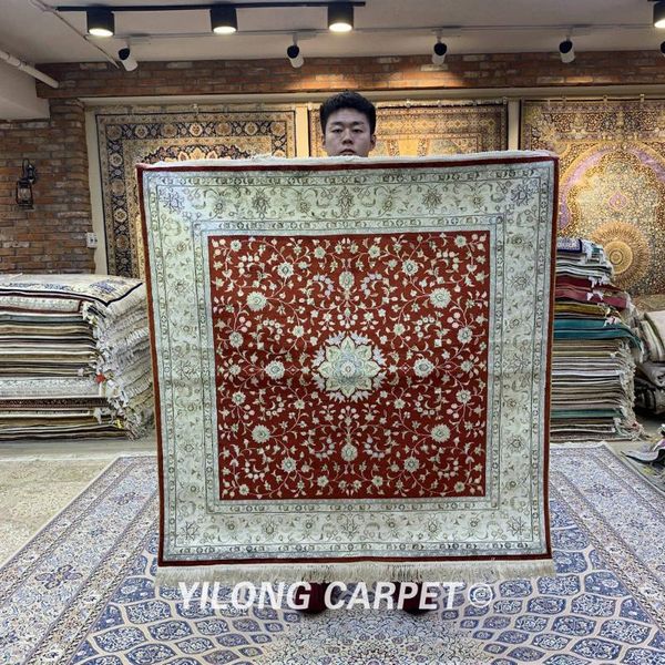 carpets yilong 4'x4' handmade floral silk rugs hand knotted great square carpet (yxr351b)
carpets yilong 4'x4' handmade floral silk rugs hand knotted great square carpet (yxr351b)