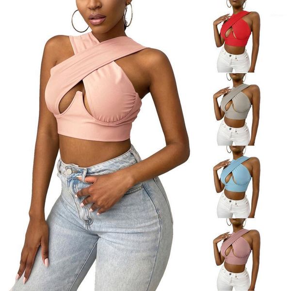 camisoles & tanks women cross wrap crop adults summer sleeveless solid color cutout tank, Black;white
camisoles & tanks women cross wrap crop adults summer sleeveless solid color cutout tank, Black;white