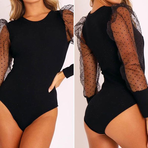 women's jumpsuits & rompers 2021 mesh patchwork bodysuits elegant summer spring casual puff sleeve female solid clubwear, Black;white
women's jumpsuits & rompers 2021 mesh patchwork bodysuits elegant summer spring casual puff sleeve female solid clubwear, Black;white