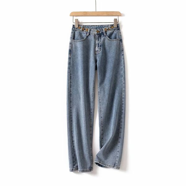 jeans m5744 - korean women's 2021 spring and autumn high waist adjustable seven button denim straight pants for women, Blue
jeans m5744 - korean women's 2021 spring and autumn high waist adjustable seven button denim straight pants for women, Blue