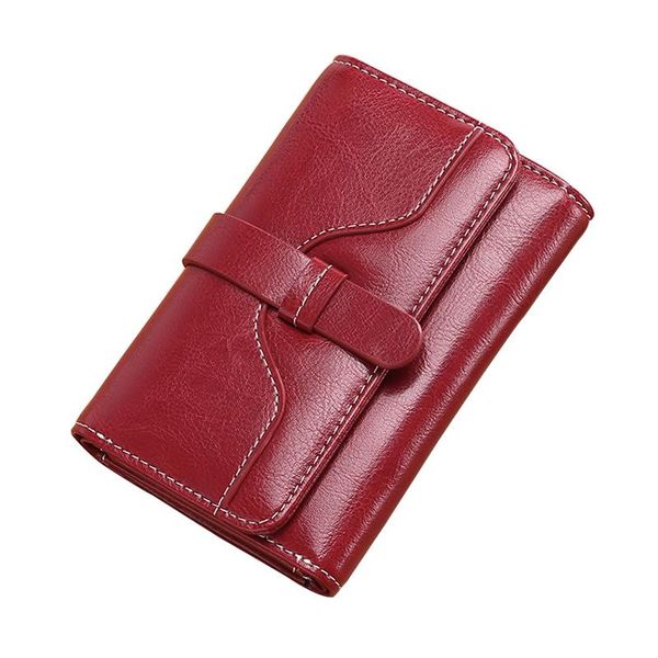 wallets fashion women genuine leather solid short hasp small coin purse multi holder ladies clutch money bag, Red;black
wallets fashion women genuine leather solid short hasp small coin purse multi holder ladies clutch money bag, Red;black