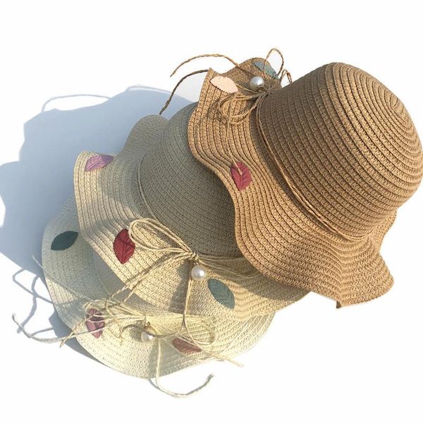 summer simple style parent-child straw hat leaves pattern stylish ladys grils beach resort hand-woven bucket wide brim hats, Blue;gray
summer simple style parent-child straw hat leaves pattern stylish ladys grils beach resort hand-woven bucket wide brim hats, Blue;gray