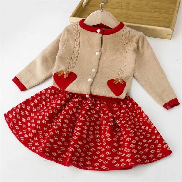 lzh kids dresses for girls long sleeve knitted sweater 2pcs princess dress spring children clothes christmas girls party dress 211224, Red;yellow
lzh kids dresses for girls long sleeve knitted sweater 2pcs princess dress spring children clothes christmas girls party dress 211224, Red;yellow