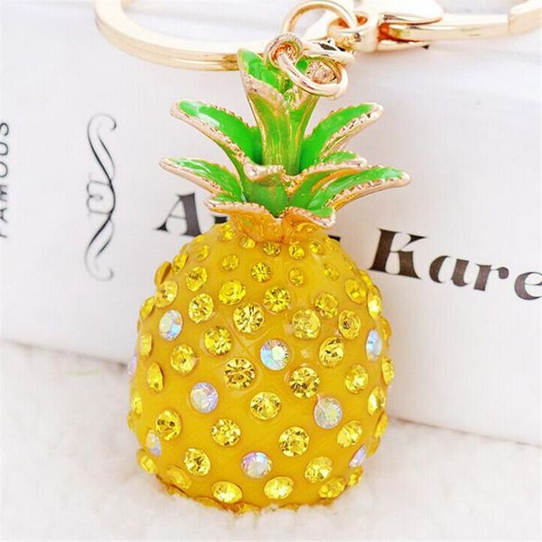 keychains creative gift crystal fruit key ring rhinestone pineapple car holder female bag pendant chain jewelry, Silver
keychains creative gift crystal fruit key ring rhinestone pineapple car holder female bag pendant chain jewelry, Silver