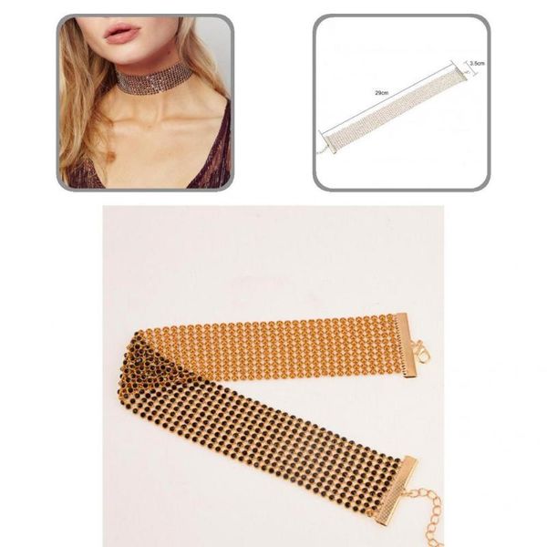 chokers accessory chic full rhinestone wide collar necklace lightweight choker statement for club, Golden;silver
chokers accessory chic full rhinestone wide collar necklace lightweight choker statement for club, Golden;silver