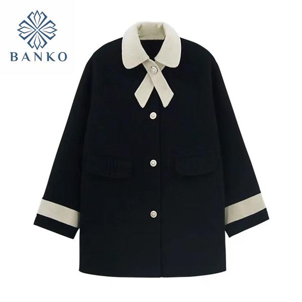 women's wool & blends winter coat women korean style woolen black single breasted lapel button collar outwear elegant casual chic loose
women's wool & blends winter coat women korean style woolen black single breasted lapel button collar outwear elegant casual chic loose
