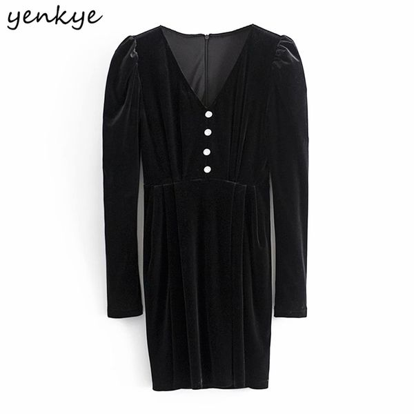 vintage black velvet mini dress women v neck long sleeve slim pencil winter elegant party vestido 210514, Black;gray
vintage black velvet mini dress women v neck long sleeve slim pencil winter elegant party vestido 210514, Black;gray