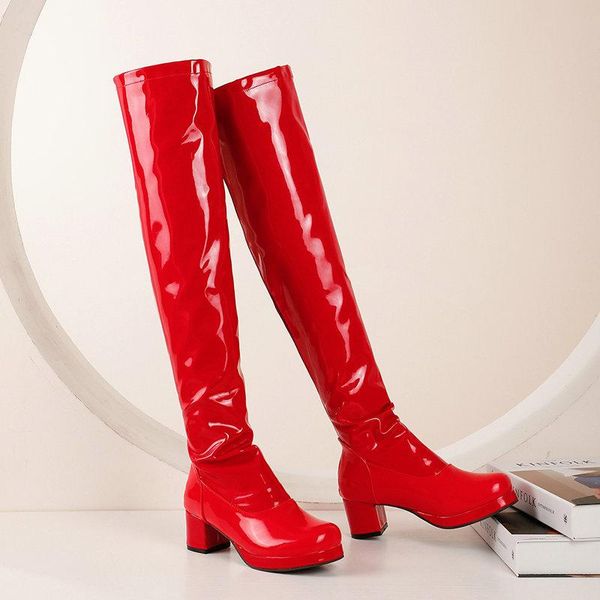 boots womens fashion over the knee autumn winter thin personality all-match patent leather thick high-heeled women's, Black
boots womens fashion over the knee autumn winter thin personality all-match patent leather thick high-heeled women's, Black