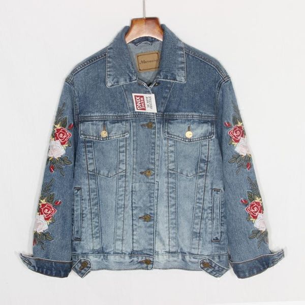women's jackets spring autumn embroidery flower jeans jacket women outerwear fall korean fashion big size loose short denim female coat, Black;brown
women's jackets spring autumn embroidery flower jeans jacket women outerwear fall korean fashion big size loose short denim female coat, Black;brown