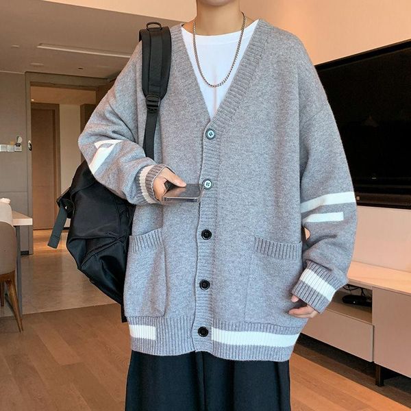 men's sweaters 2021 autumn arrivals sweater japanese color-blocking pullover round neck loose casual black knitted cardigan trend coat, White;black
men's sweaters 2021 autumn arrivals sweater japanese color-blocking pullover round neck loose casual black knitted cardigan trend coat, White;black