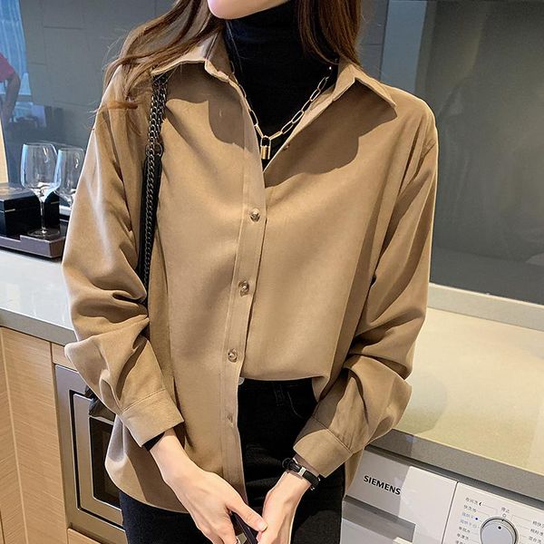 women's blouses & shirts menahem spring autumn corduroy street blouse vintage solid color boyfriend tunic fray shirt for women casual s, White
women's blouses & shirts menahem spring autumn corduroy street blouse vintage solid color boyfriend tunic fray shirt for women casual s, White