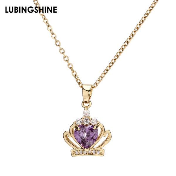 pendant necklaces fashion heart crystal zircon crown necklace gold color trendy female clavicle chain for women jewelry gifts, Silver
pendant necklaces fashion heart crystal zircon crown necklace gold color trendy female clavicle chain for women jewelry gifts, Silver