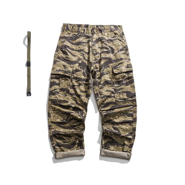 pants fashionable the belt, tiger pattern camouflage, multi pocket overalls, men's trendy brand loose straight , street trend casual, Black
pants fashionable the belt, tiger pattern camouflage, multi pocket overalls, men's trendy brand loose straight , street trend casual, Black