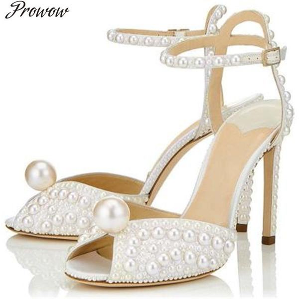 dress shoes prowow white pearl inlaid women luxury bride wedding slingback vintage mary peep toe sandals, Black
dress shoes prowow white pearl inlaid women luxury bride wedding slingback vintage mary peep toe sandals, Black
