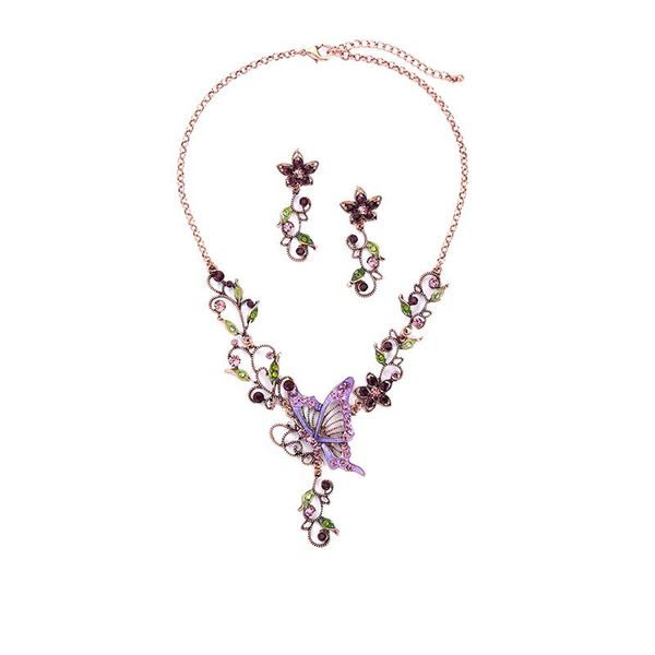 earrings & necklace balanbiu vintage style jewelry set unique crystal enamel butterfly flowers statement for women fashion, Silver
earrings & necklace balanbiu vintage style jewelry set unique crystal enamel butterfly flowers statement for women fashion, Silver