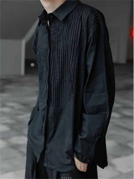 men's casual shirts long-sleeve shirt spring and autumn retro daily simple pleated plain color loose large, White;black
men's casual shirts long-sleeve shirt spring and autumn retro daily simple pleated plain color loose large, White;black