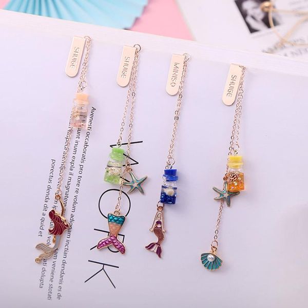 1pc kawaii mermaid bookmark cute drifting bottle exquisite pendant stationery bookend page tab office school supplies
1pc kawaii mermaid bookmark cute drifting bottle exquisite pendant stationery bookend page tab office school supplies