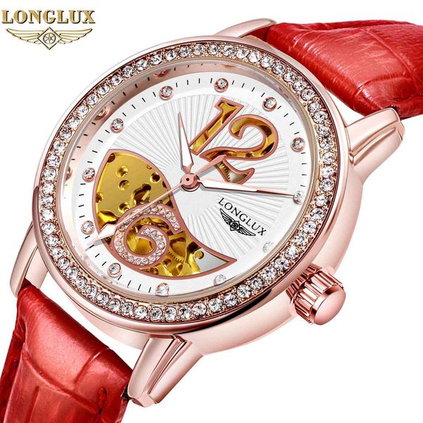 watch longlux hollowed out leather full drill automatic mechanical women's shell surface waterproof, Slivery;brown
watch longlux hollowed out leather full drill automatic mechanical women's shell surface waterproof, Slivery;brown