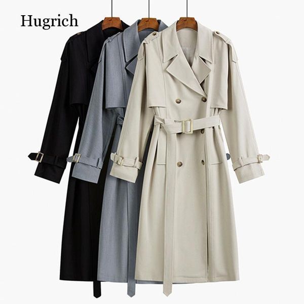 women's trench coats double breasted coat women office lady notched collar full sleeve overcoat with belt elegant long chic outerwear, Tan;black
women's trench coats double breasted coat women office lady notched collar full sleeve overcoat with belt elegant long chic outerwear, Tan;black