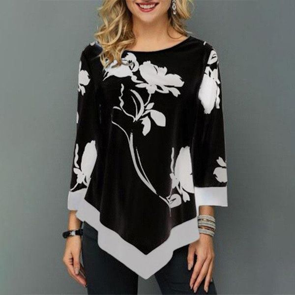fashion women floral printed blouse plus size 5xl bluas irregular hemline loose casual blusas femininas women's blouses & shirts, White
fashion women floral printed blouse plus size 5xl bluas irregular hemline loose casual blusas femininas women's blouses & shirts, White