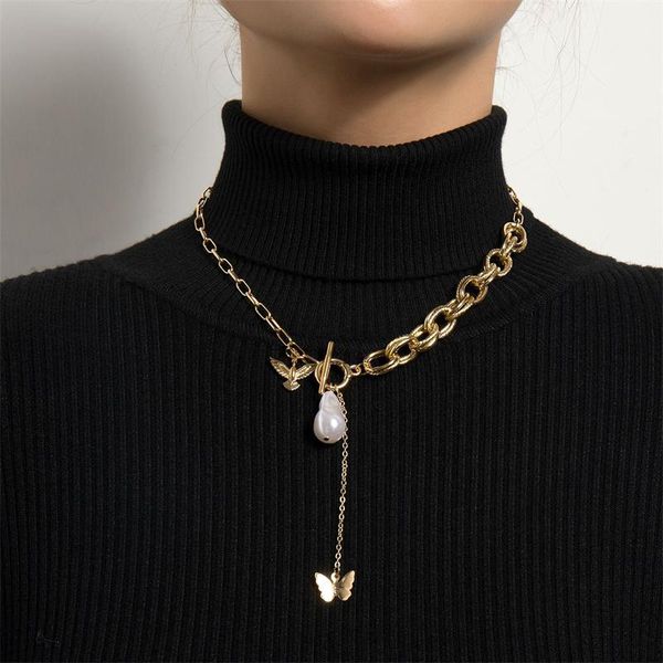 chokers punk imitation pearl butterfly little bird pendant necklace asymmetrical link chain ot choker necklaces for women jewelry, Golden;silver
chokers punk imitation pearl butterfly little bird pendant necklace asymmetrical link chain ot choker necklaces for women jewelry, Golden;silver