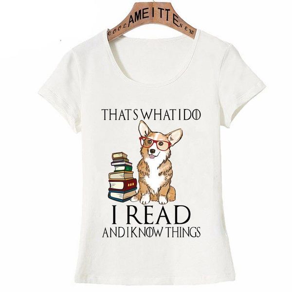 corgi dog book print women lovers nerds readers or english teachers letter t shirt cute girl casual tees short, White
corgi dog book print women lovers nerds readers or english teachers letter t shirt cute girl casual tees short, White