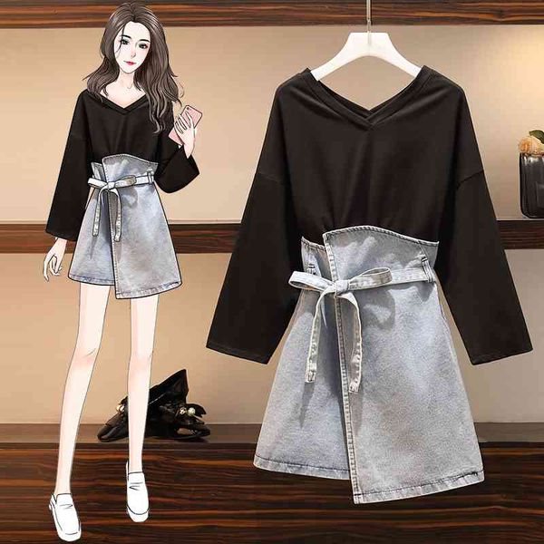 two piece dress ichoix autumn 2 past black suit de e p sleeve with v-down cleavage and brim shirt pants skirt fashionable girly waistband se, White
two piece dress ichoix autumn 2 past black suit de e p sleeve with v-down cleavage and brim shirt pants skirt fashionable girly waistband se, White